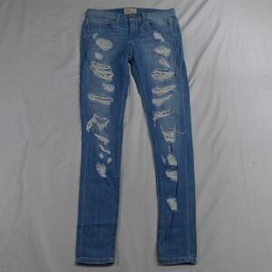 Buckle 25‎ Stella Skinny Light Wash Destroyed Stretch Denim Womens Jeans